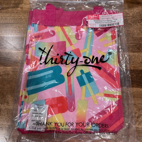thirty-one Handbags - Thirty-One Small Essential Storage Tote Popsicle Party